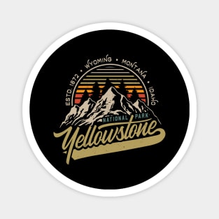 Yellowstone National Park Hiking Camping Magnet